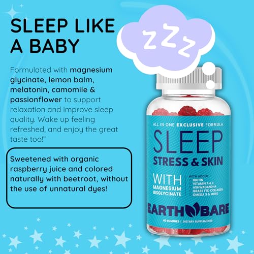 All in One Stress Skin Sleep Gummies w (60 Count)