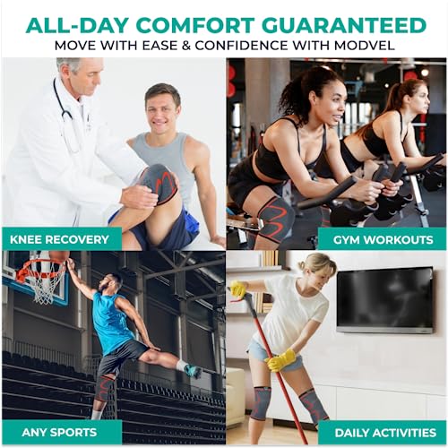 Compression Knee Brace for Women & Men (2 Count)