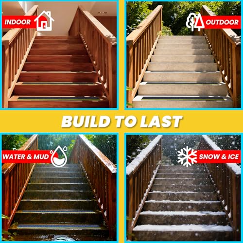 LifeGrip Reflective Anti Slip Stair Treads 6"x24" 10 (10 Count)