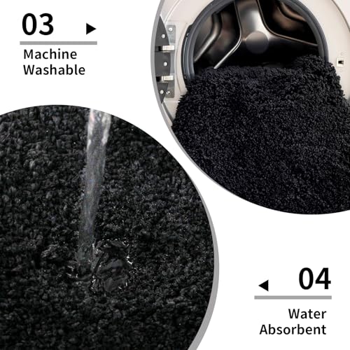 Toilet Mat 22x24 Black (4.93 Sq Ft)