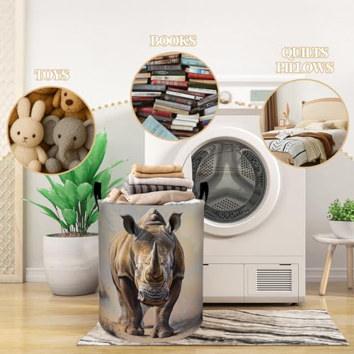 Strong Rhino Desert Wilderness Laundry Basket