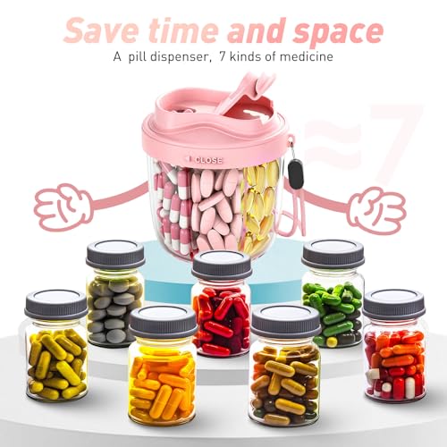 Cute Pill Organizer with 7 Compartments