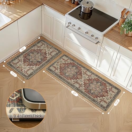 Anti Fatigue Kitchen Mats for Floor 2PCS (2 Count)