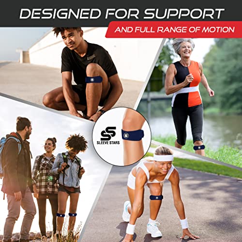 Sleeve Stars Swedish Brand Patellar Tendon Support Strap for Women & Men Effective Osgood Schlatter Knee Brace Youth & Kids Knee Brace with 3 Adjustable Length fits 12"