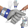 Cut Resistant Gloves Food Grade & Stainless Steel Mesh for Oyster Shucking Butcher Kitchen Meat and Fish Slicing