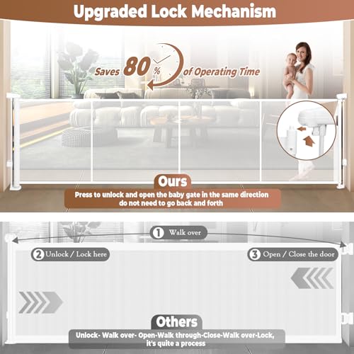 276" Retractable Baby Gate Extra Wide