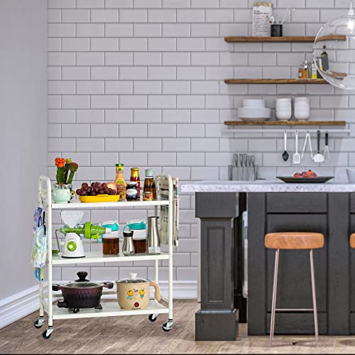 3 Tier Metal Rolling Utility Cart