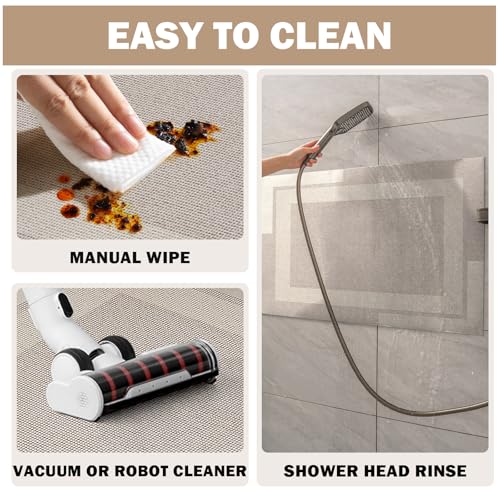Non Slip Bath Mat Long Ultra Thin Bathroom Rugs Runner Fit Under Door (5.48 Sq Ft)