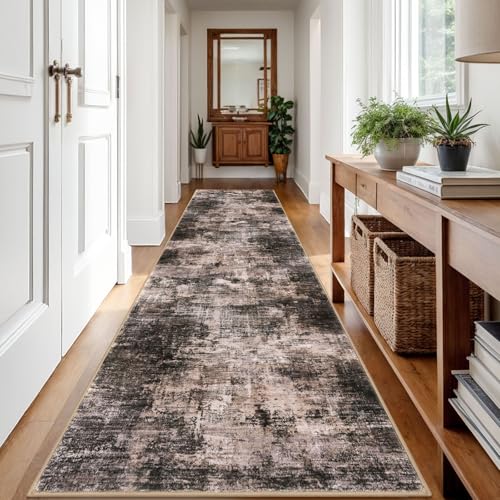 Abstract Runner Rug 3x12 Ft Washable Runners for Hallways