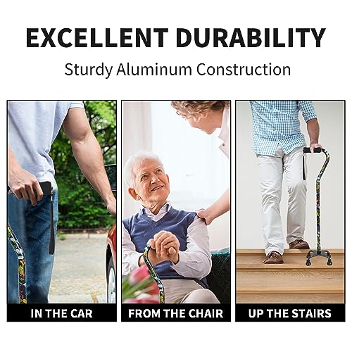 Floral Quad Cane for Women