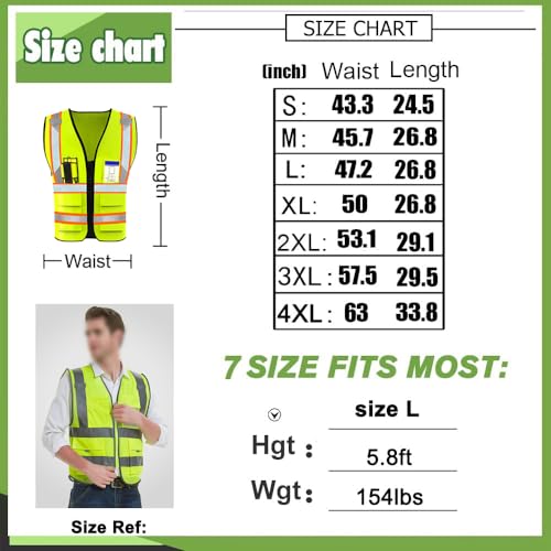 High Visibility Reflective Safety Vest with Pockets Custom Your Logo Safety Workwear