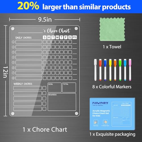 Acrylic Magnetic Chore Chart for Kids