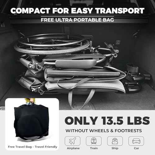 Lightweight Wheelchair Foldable Self
