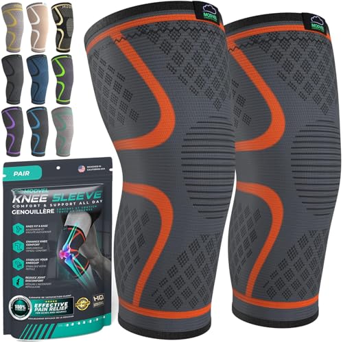 Compression Knee Brace for Women & Men (2 Count)