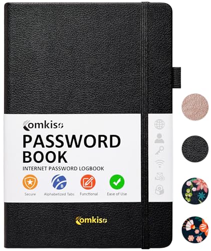 Password Book with Individual Alphabetical Tabs Laminated