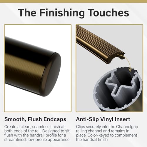 Architectural Bronze 6ft Flush Handrail Kit
