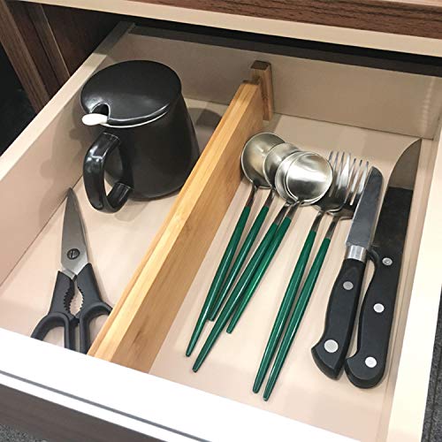 6 Pack Adjustable Bamboo Drawer Dividers (6 Count)