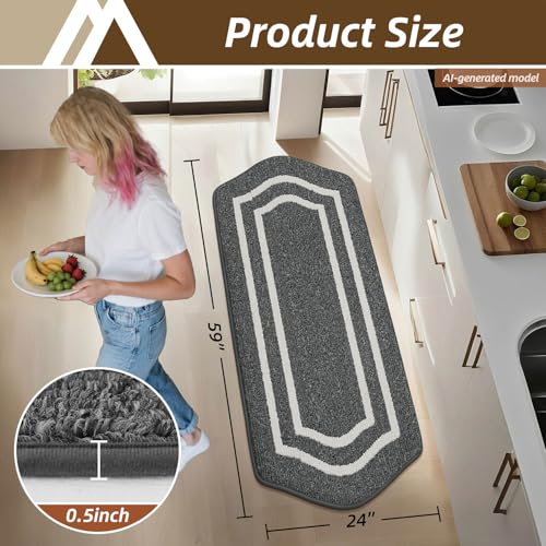Long Kitchen Floor Mats and Rugs Non Slip Washable