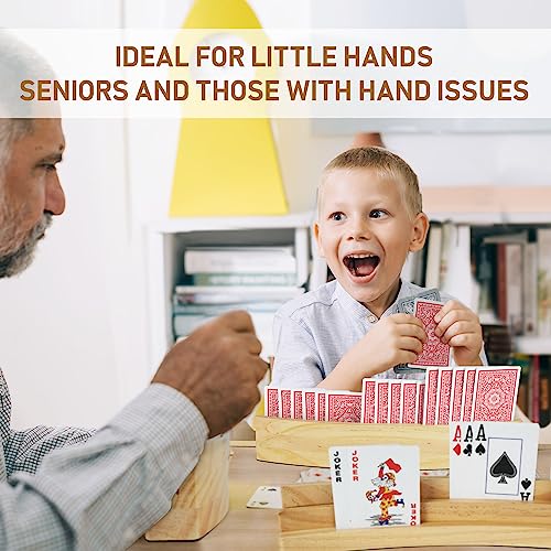 Playing Card Holders for Kids Adults Seniors (4 Count)
