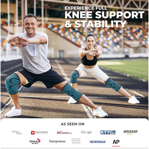 Compression Knee Brace for Women & Men (2 Count)