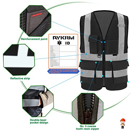 XSmall Black safety vest xs