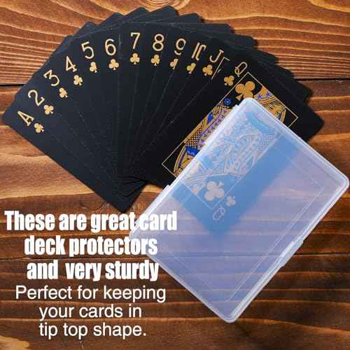 10 Pcs Plastic Playing Card Cases Clear Deck Holders Gaming (10 Count)