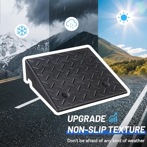 Rubber Curb Ramps for Driveway (2 Count)