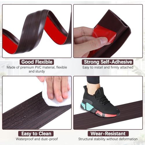 Vinyl Floor Transition Strip Self Adhesive Door Threshold Strip (10 Foot)