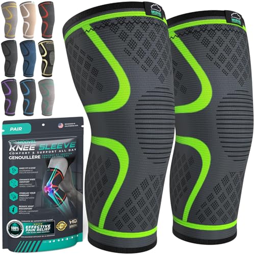 Compression Knee Brace for Women & Men (2 Count)