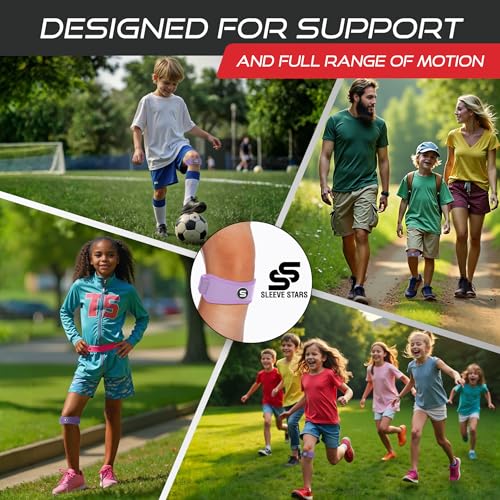 Sleeve Stars Swedish Brand Patellar Tendon Support Strap for Women & Men Effective Osgood Schlatter Knee Brace Youth & Kids Knee Brace with 3 Adjustable Length fits 7"