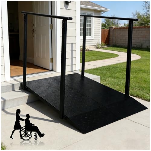 1000LBS 45" Wheelchair Ramp with Handrails