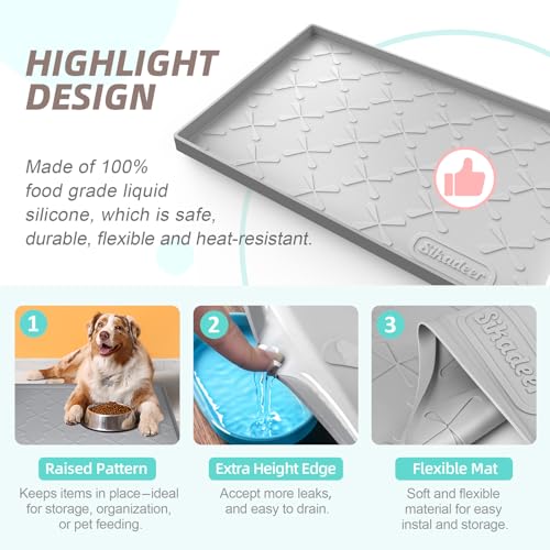 Waterproof Under Sink Mat 37" x 22" Silicone Mat Cabinet Protector