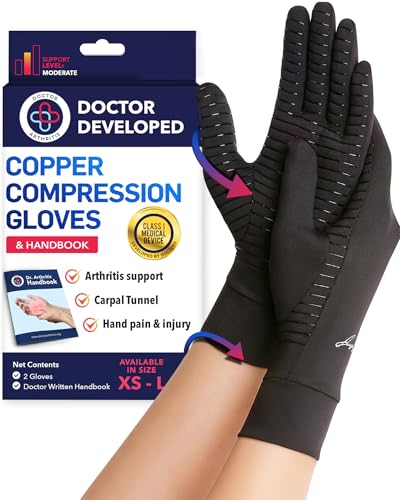 Doctor Developed Copper Arthritis gloves Compression gloves for Women Men