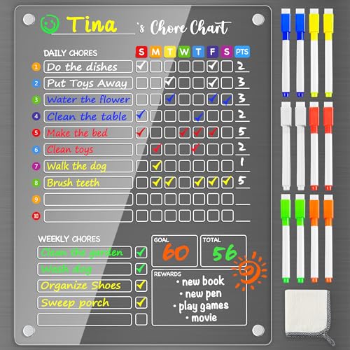 Acrylic Magnetic Chore Chart for Kids