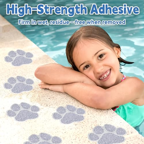20PCS Dog Paw Non Slip Bathtub Stickers with Scraper