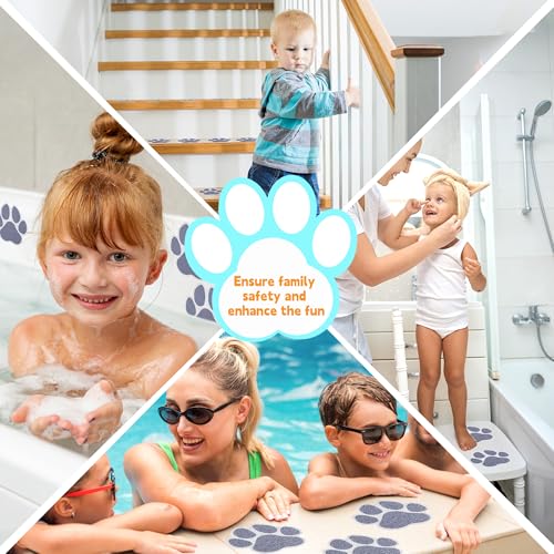 20PCS Dog Paw Non Slip Bathtub Stickers with Scraper