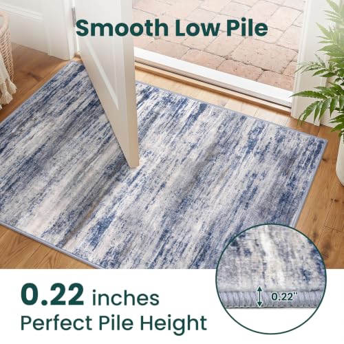 Modern Washable Rug Runner 2x5 Hallway Rug Runner Grey