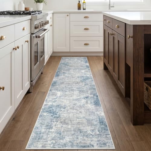 Abstract Runner Rug 2x8 Ft Washable Runners for Hallways