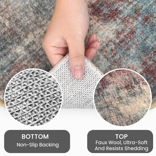 Abstract Runner Rug 3x12 Ft Washable Runners for Hallways
