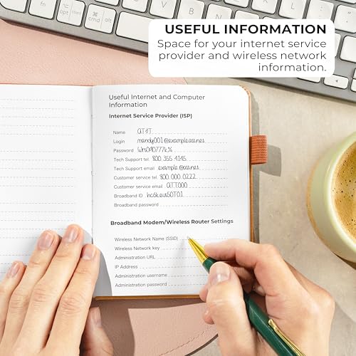 Password Book with Alphabetical Tabs