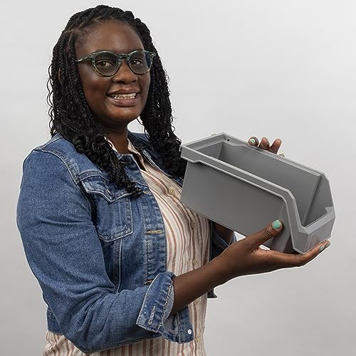 Medium Stackable Plastic Storage Bins (8 Count)