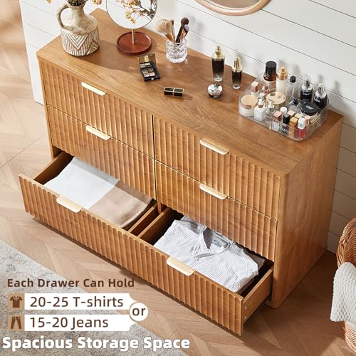 Fluted 6 Drawers Dresser