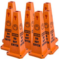 8 Pack Orange Safety Cones Caution DO NOT Enter Sign 4 (8 Count)