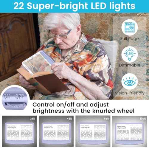 Rechargeable 5X Magnifying Glass for Reading