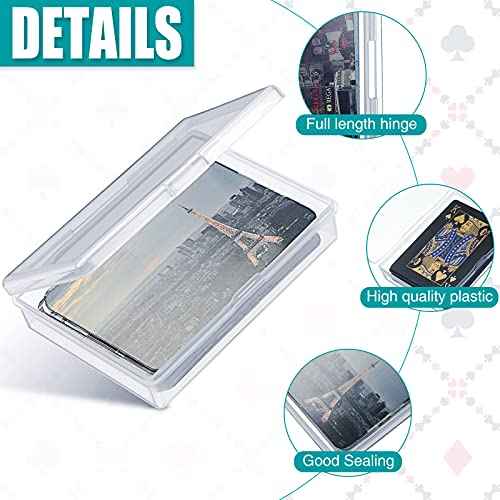 15 Pcs Plastic Playing Card Cases Clear Deck Holders Gaming