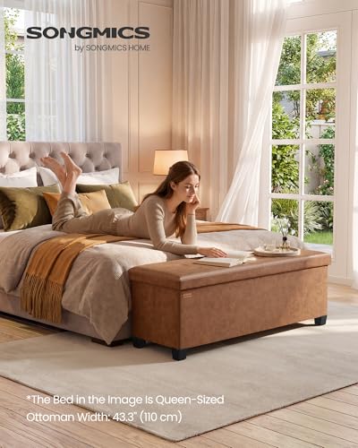 Storage Ottoman Bench with Legs