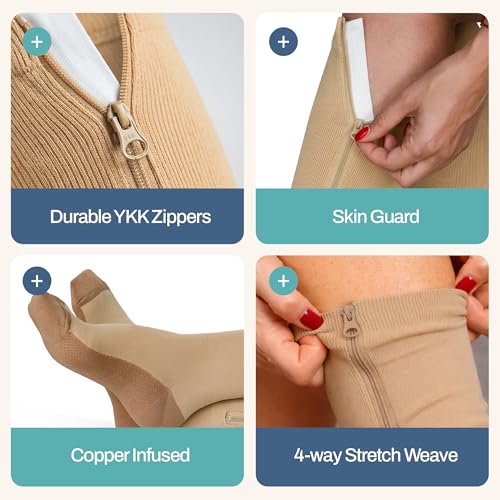 Zipper Compression Socks for Men & Women