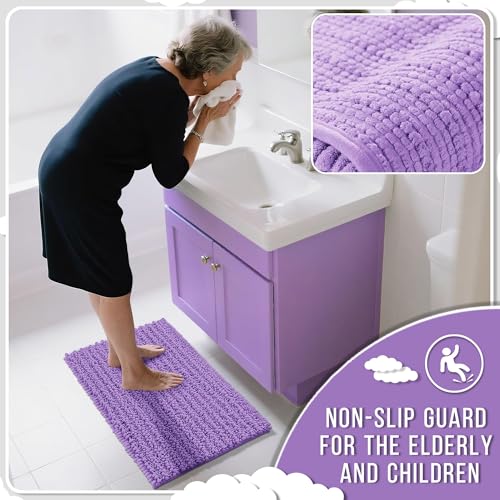 Large Bathroom Rugs Non Slip Washable 36x24 Inch