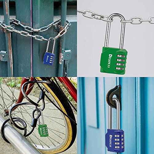 2 Pack disecu 2.6 Inch Long Shackle Combination Lock (2 Count)