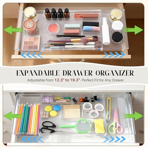 4pack Shallow Expandable Drawer Organizer (4 Count)